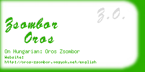 zsombor oros business card